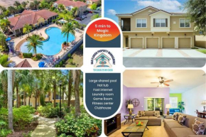 3BR Home 1,5 mi to Disney Lagoon Pool, Spa & Gym